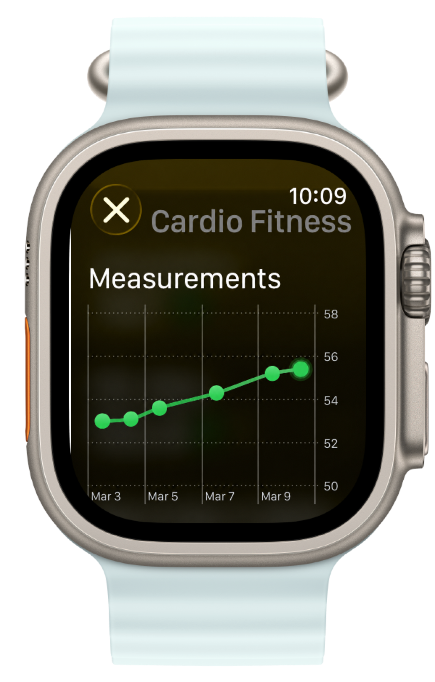IRL Health Bar cardio fitness screen